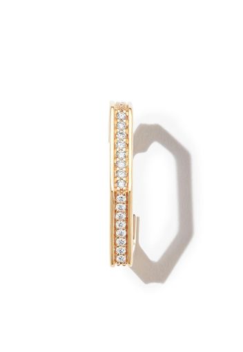 Kolours 18kt yellow gold diamond hoop earrings - Oro