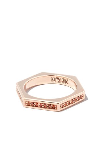 Kolours 18kt rose gold diamond ring - Rosa