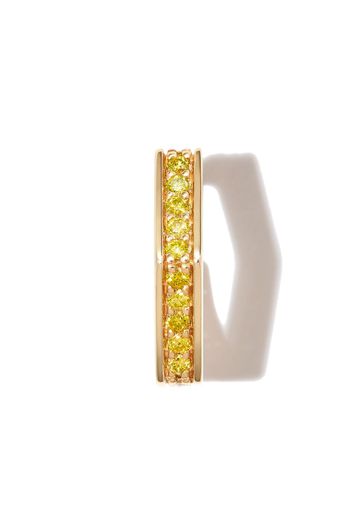 Kolours 18kt yellow gold Fortis diamond hoop earring - Oro