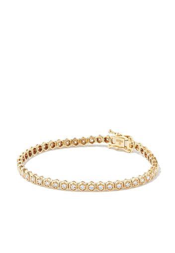 Kolours 18kt yellow gold Hexagon diamond tennis bracelet - Oro