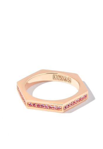 Kolours 18kt rose gold sapphire eternity ring - Rosa