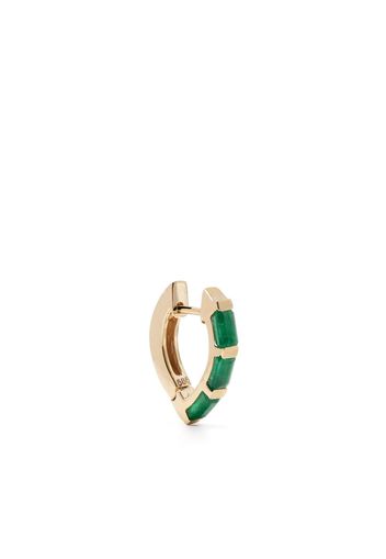 Kolours 14kt yellow gold emerald hoop earring - Oro