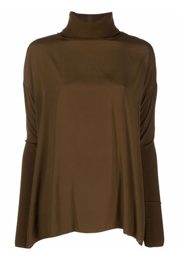 Kristensen Du Nord draped silk jumper - Marrone