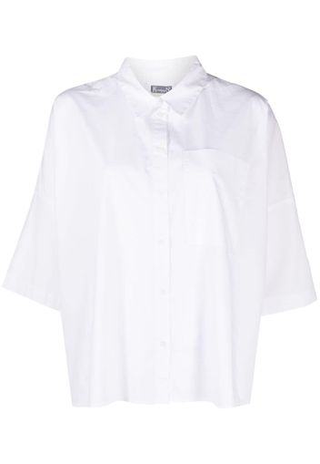 Kristensen Du Nord Camicia crop con tasche - Bianco