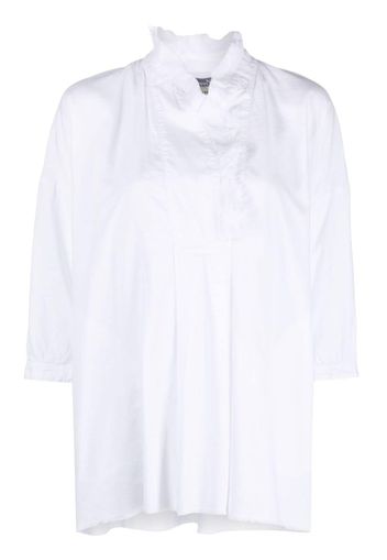 Kristensen Du Nord ruffle-collar cotton blouse - Bianco