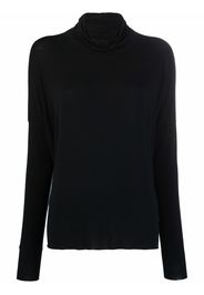 Kristensen Du Nord cowl-neck tonal jersey - Nero