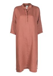 Kristensen Du Nord button-placket linen midi dress - Arancione