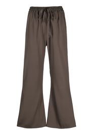 Kristensen Du Nord drawstring-waistband silk trousers - Marrone