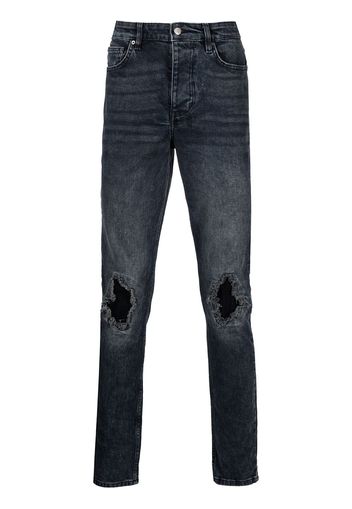 Ksubi distressed straight-leg jeans - Blu