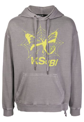 Ksubi logo-print cotton hoodie - Toni neutri