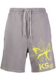 Ksubi logo-print track shorts - Toni neutri