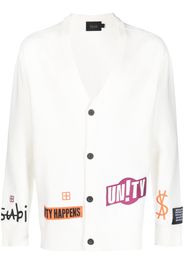 Ksubi Collective logo-patch cardigan - Bianco