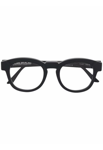 Kuboraum K16 round-frame glasses - Nero