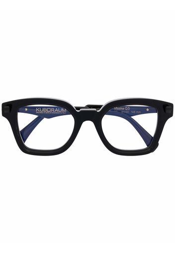 Kuboraum square-frame glasses - Nero