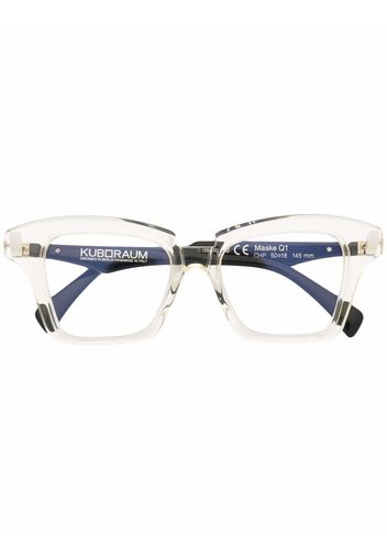 Kuboraum transparent-frame glasses - Bianco