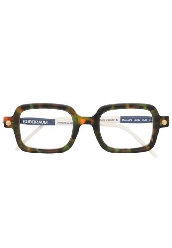 Kuboraum square-frame glasses - Verde