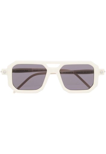 Kuboraum square-frame sunglasses - Bianco