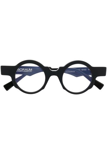 Kuboraum round-frame glasses - Nero