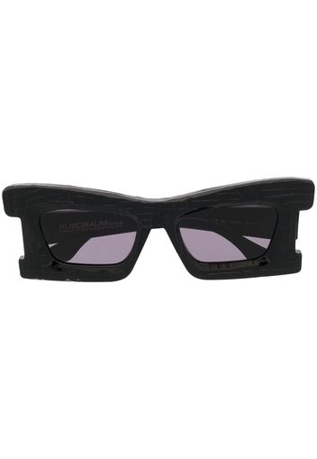Kuboraum rectangle-frame sunglasses - Nero