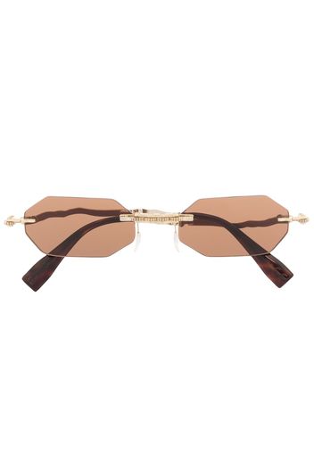 Kuboraum geometric-frame tinted-lenses sunglasses - Oro