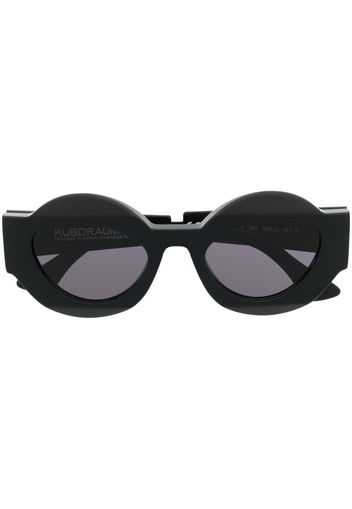 Kuboraum round-frame tinted sunglasses - Nero