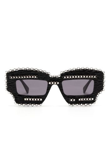 Kuboraum chain-detailing sunglasses - Nero