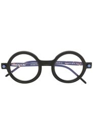 Kuboraum P1 round-frame glasses - Nero