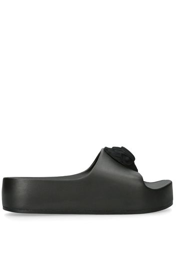 Kurt Geiger London Eagle head chunky slides - Nero