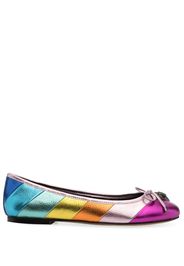 Kurt Geiger London Esme metallic-effect ballerinas - Rosa