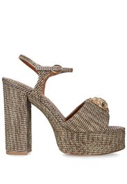 Kurt Geiger London Kensington Platform 125mm houndstooth sandals - BEIGE