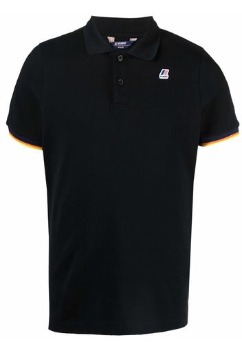 KWAY logo patch polo shirt - Nero