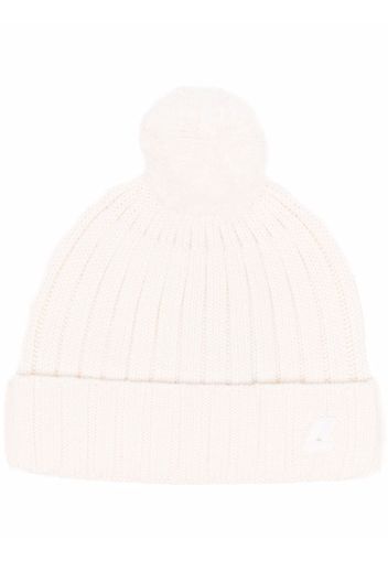 KWAY logo knitted beanie - Bianco