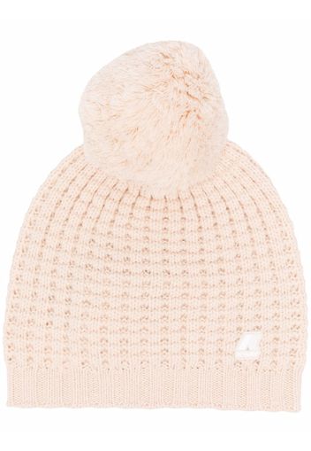 KWAY logo chunky knit beanie - Toni neutri