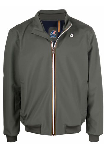 KWAY logo patch zip-up jacket - Verde