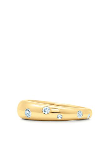 KWIAT Anello a fascia Cobblestone in oro 18kt con diamanti