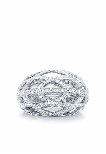 KWIAT 18kt white gold jacquard diamond ring - Argento