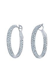 KWIAT Orecchini a cerchio Moonlight in oro bianco 18kt con diamanti - Argento