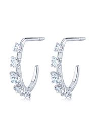 KWIAT 18kt white gold petite Starry Night diamond hoop earrings - Argento