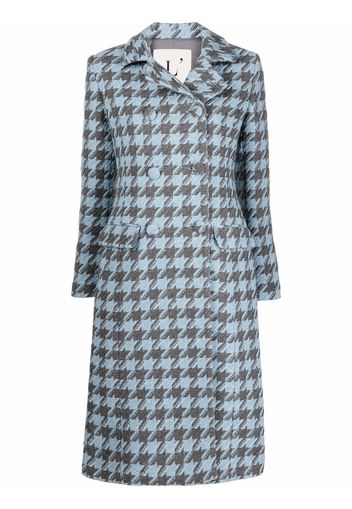 L'Autre Chose houndstooth-pattern coat - Blu