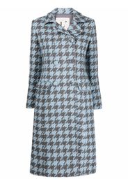 L'Autre Chose houndstooth-pattern coat - Blu