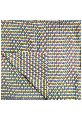 geometric-print tablecloth