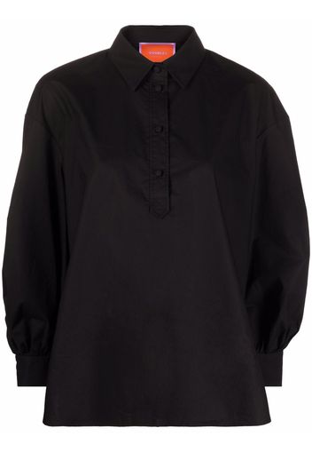 La Doublej Poet button-placket cotton shirt - Nero