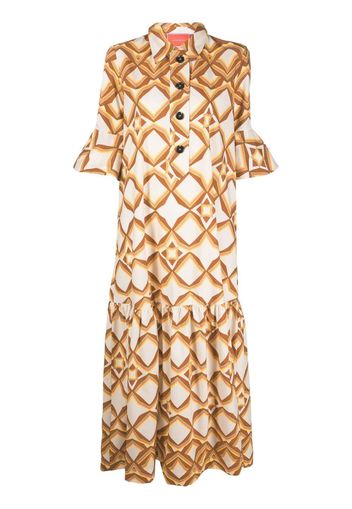 La DoubleJ Artemis printed dress - Toni neutri