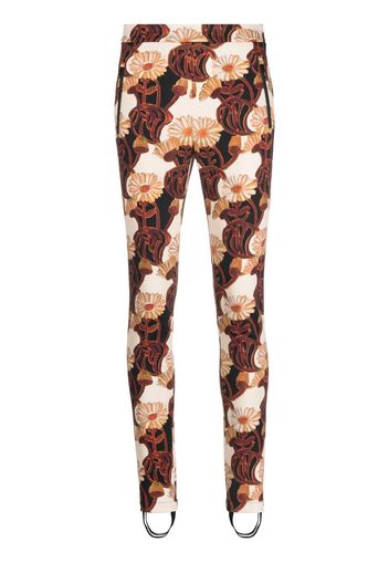 La DoubleJ Leggings a fiori - Toni neutri