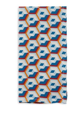 La DoubleJ set of two abstract-print linen napkins - Blu