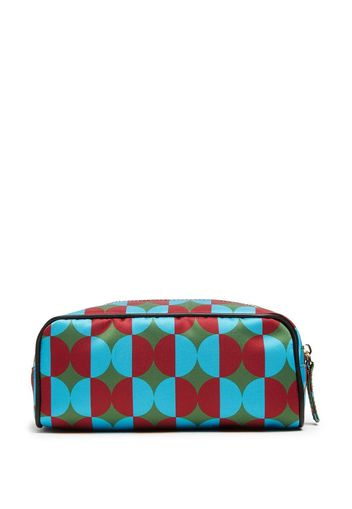 La DoubleJ Trousse make up con stampa geometrica - Verde