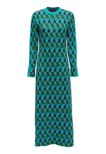 La DoubleJ Leisure jacquard-knit maxi dress - Blu