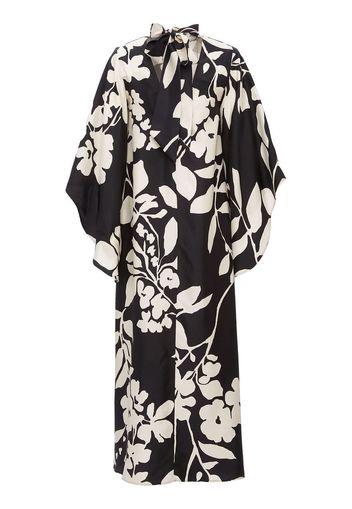 La DoubleJ Magnifico floral-print silk maxi dress - Nero