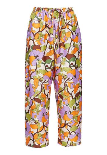 La DoubleJ Pantaloni a fiori con coulisse - Multicolore