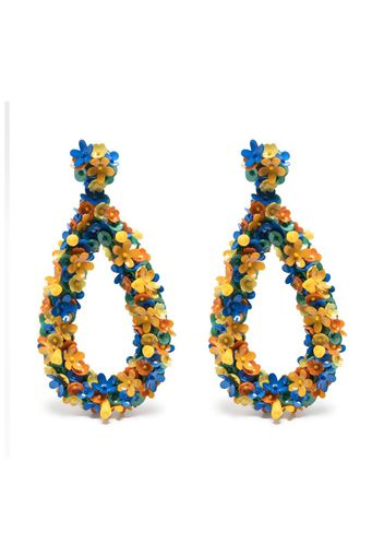 La DoubleJ Confetti Macro Flower earrings - Blu